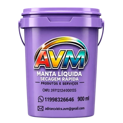 Membrana impermeabilizante acrílica elastomérica de secagem rápida (900 ml) para lajes expostas, calhas, rufos, telhas de fibrocimento e abóbadas.